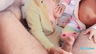 A pregnant woman of 6 months gets her pussy eaten