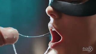 That's what a true cumslut should do with used condoms! Drain that big, fat load!