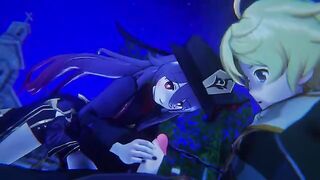 Hentai remake short for Hu Tao from Genshin Impact in 3D