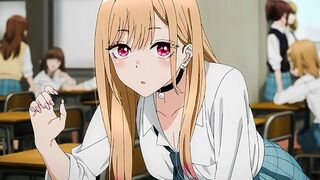 A beautiful girl is having fun with a young man while dressed up