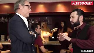 Two big-titted sluts getting fucked by their pervert boss