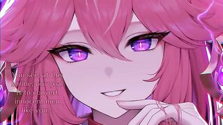 Yae Miko's 5-minute cum shot guarantee with her feet in hentai joi action