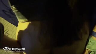 Public squirt with Spanish girl after a party in Murcia