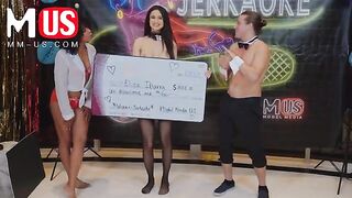 The hottest celebrity Eliza Ibarra gets wet and wild in a steamy game show