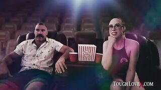 The girl is alone in the theater with Jackie Hoff