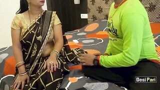 Desi Pari saves her daughter's marriage through a steamy step-mom scenario in Hindi
