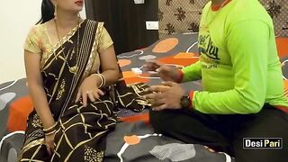 Desi Pari saves her daughter's marriage through a steamy step-mom scenario in Hindi
