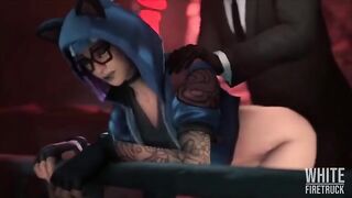 Hentai compilation with sexy Fortnite Lynx in 3D action