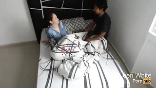 A guy sneaks into the room of his friend's girl