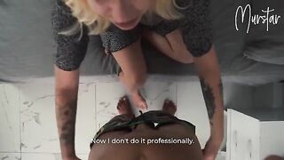 The beautiful woman fucked by an employee of a cleaning company