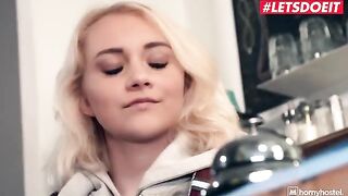 Horny thief fucks petite teen Marilyn Sugar in the hostel room
