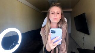 A blonde babe gets fucked while her boyfriend is on the phone