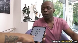 Cougar Dee Williams gets fucked by two black guys for rent