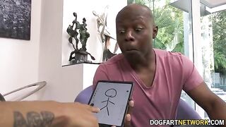 Cougar Dee Williams gets fucked by two black guys for rent