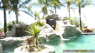 Petite babe Aliya Brynn gets her pussy filled by 21 BBCs