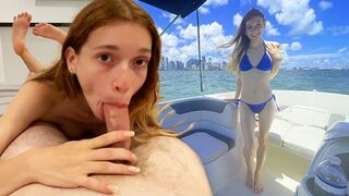 I took my GF Jessica Marie for a boat ride and then two rounds at my place