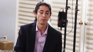 Asian babe Lulu Chu oiled and fucked by a greedy photographer