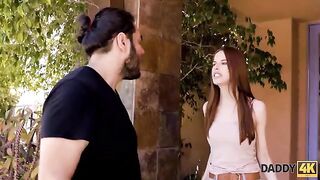 A young slender ginger gets fucked by a handsome man