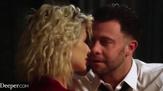 Jessie brought a look-alike for a hot threesome in a unique setup