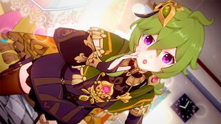 The sex of the beautiful Collei from Genshin Impact is very skillful
