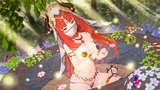 The beautiful girl Nilou from Genshin Impact fucks passionately