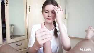 A cute schoolgirl gets fucked and her pussy is filled with cum - MIRARI