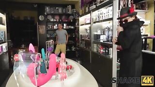Mature woman fucked after buying dildo from Shame4K