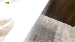 The young guy tried to peep at his beautiful stepmom in the shower