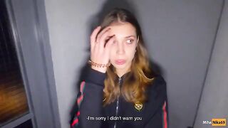 We fucked in the stairwell while parents were at home - POV 4K