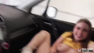 Skinny teen Laney Grey gets her hairy pussy railed deep by a horny dude