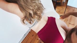 He grabbed my pants to love me. Wow, on tits!