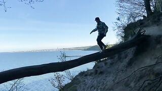 A walk with my Chihuahua around Gdynia Orłowo - hardcore action