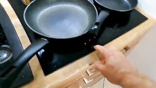 Bad Volodya fucked in the kitchen while cooking