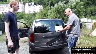 Outdoor group sex with German amateurs and a messy finish - egon kowalski