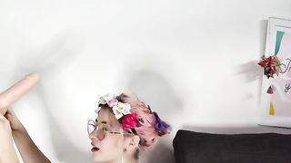The cute and pretty girl Emma Fiore masturbates with toys