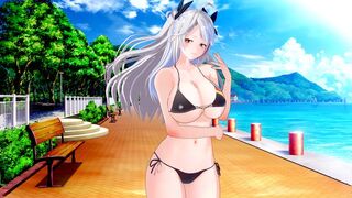 Prinz Eugen waifu porn with huge tits - Azur Lane