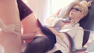 Overwatch Mercy animated videos with intense workout scenes and more