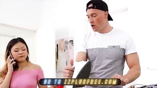 Lulu Chu catches Zac Wild watching her, then he fucks her hard