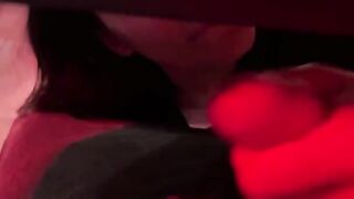 A girl shared her boyfriend with friends during a party and got cum in her pussy