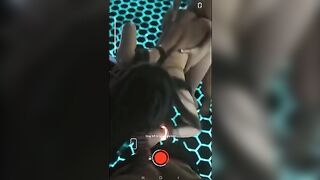 Tifa Lockhart in a hot threesome sex scene against the wall