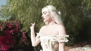 Skye Blue delivers a sloppy blowjob to Jay Romero and lets him fuck her