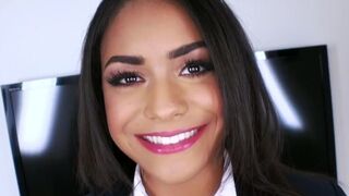 Horny schoolgirl Nicole Bexley seduces with her irresistible charm