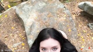 A girl was fucked in public by a guy with a big dick