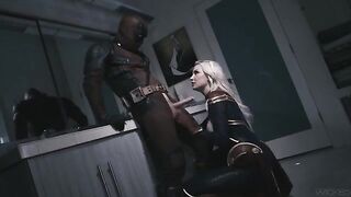 Deadpool fucks Captain Marvel in a steamy scene