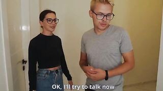 The husband watches as his wife gets intimate with a realtor for a discount