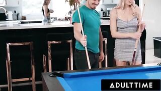 Roommates Paige Owens and Kay Lovely use a stud as a toy in steamy ADULT TIME scene