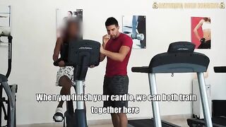 Fitness girl gets fucked in the gym by a clever guy