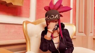 KDA Ahri does porn for the first time - Full Gallery Hentai Game