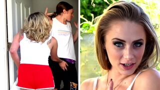 The DoorSmash app offers a thrilling delivery girl experience with Kyler Quinn and Katie Kinz