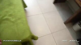 A girl is having fun with a stranger in the oral play